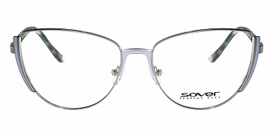 Оправы Sover (Sover, 505, Ободковая, Геометрическая, 55-16-145, Металл, Синий, Италия, Да)