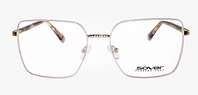 Оправы Sover (Sover, 7054, Ободковая, Квадратная, 55-17-142, Металл, Пудровый, Италия, Женщин, Цветные элементы, Ф)