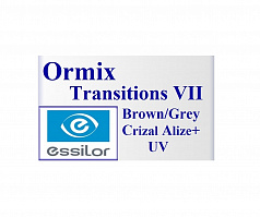 Essilor Ormix Transitions VII Brown/Grey Crizal Alize+ UV 1,6