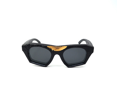 Солнцезащитные очки BREVNO (BREVNO, PHOENIX, Ободковая, Дерево, Черный, Россия, Polarized, Геометрическая, 43-19-143, Унисекс, М)