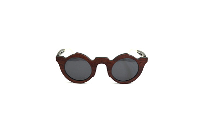 Солнцезащитные очки BREVNO (BREVNO, PON, Ободковая, Дерево, Бордовый, Россия, Polarized, Круглая, Женщин, Фирменный футляр и сал)