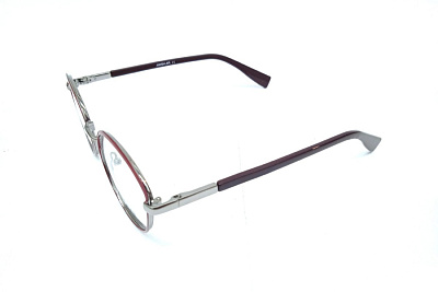 Оправы AMSHAR (AMSHAR, 8485, Ободковая, Овальная, 51-19-140, Металл, Бордовый, КНР, Женщин, Силиконовые регулируемы)