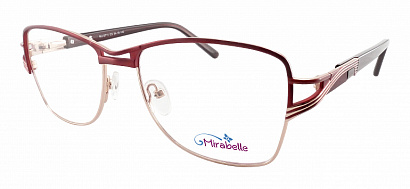Оправы MIRABELLE (Mirabelle, 0711, Ободковая, Прямоугольная, 54-16-140, Металл, Красный, Россия, Женщин, Цветные элеме)