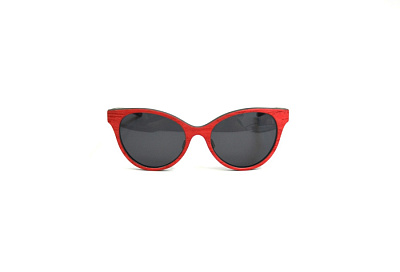 Солнцезащитные очки BREVNO (BREVNO, FACE 4, Ободковая, Дерево, Красный, Россия, Polarized, Кошка, 55-17-145, Женщин, Фирменный ф)