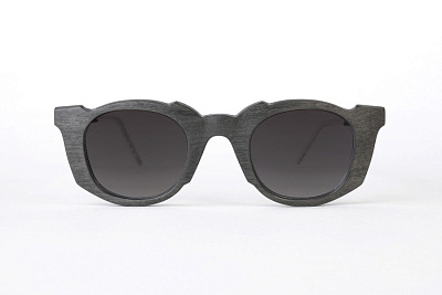 Солнцезащитные очки BREVNO (BREVNO, NIP, Ободковая, Дерево, Серый, Россия, Polarized, Геометрическая, 47-24-141, Женщин, Металли)